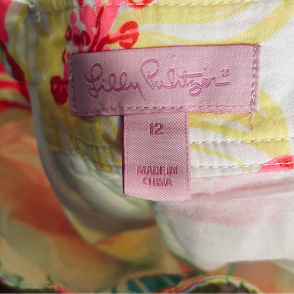 Lilly Pulitzer pleated A-line skirt “Neon Hibiscus" floral print pockets Size 12 - Picture 13 of 16